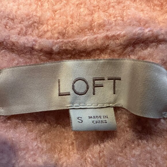 Ann Taylor LOFT boucle sweater dress - pink size Small Cozy Soft - Picture 7 of 7